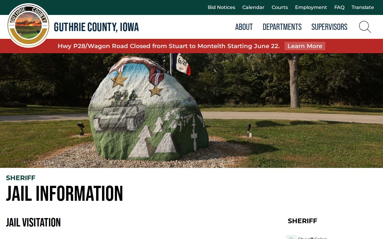 Guthrie County arrest lookup official jail information