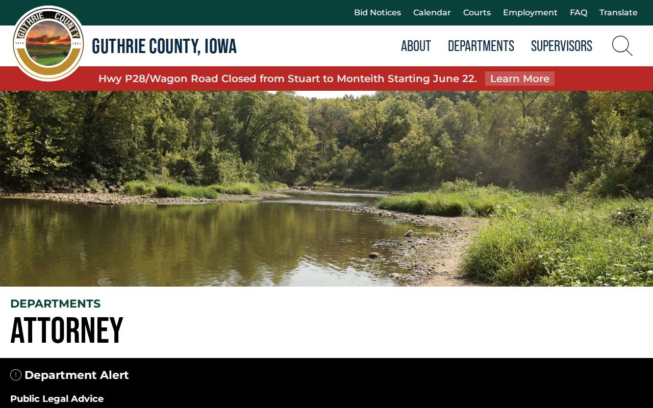 Guthrie County criminal case and charge process page